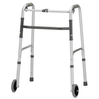 Nova Standard Folding Walker w/5" Wheels - Youth