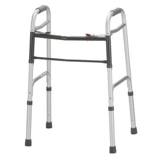 Nova Dual Button Release Folding Walker No Wheels- Adult