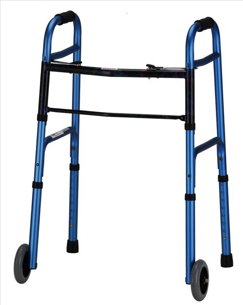 Nova Folding Walker with 5 inch Wheels - 2 Colors