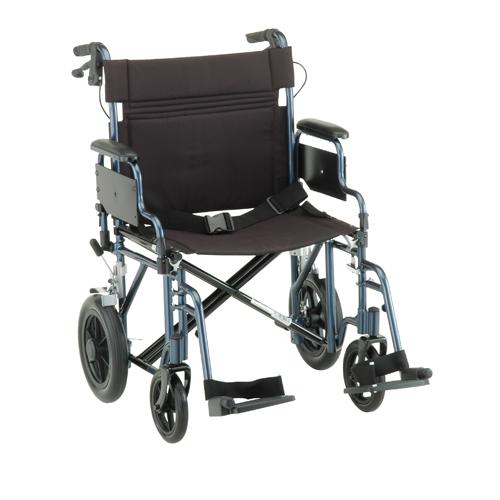 Nova 22" Heavy Duty Transport Chair With 12" Rear Wheels