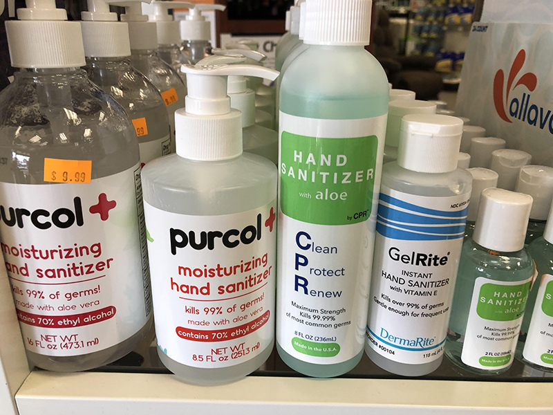 Various Hand Sanitizers