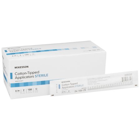McKesson Cotton-Tipped Applicators Sterile 6" 100 Count