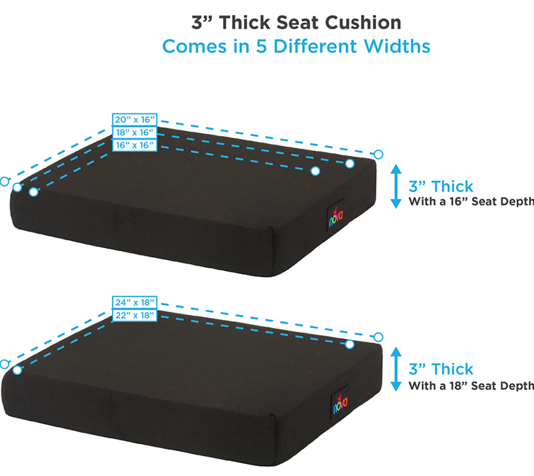 3″ Gel Foam Wheelchair Cushion – For 22″X18″ Wheelchair - Image 5