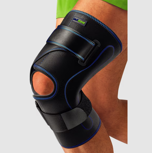 Actimove Knee Brace Wrap Around, Polycentric Hinges, Condyle Pads Medium Black - Image 2