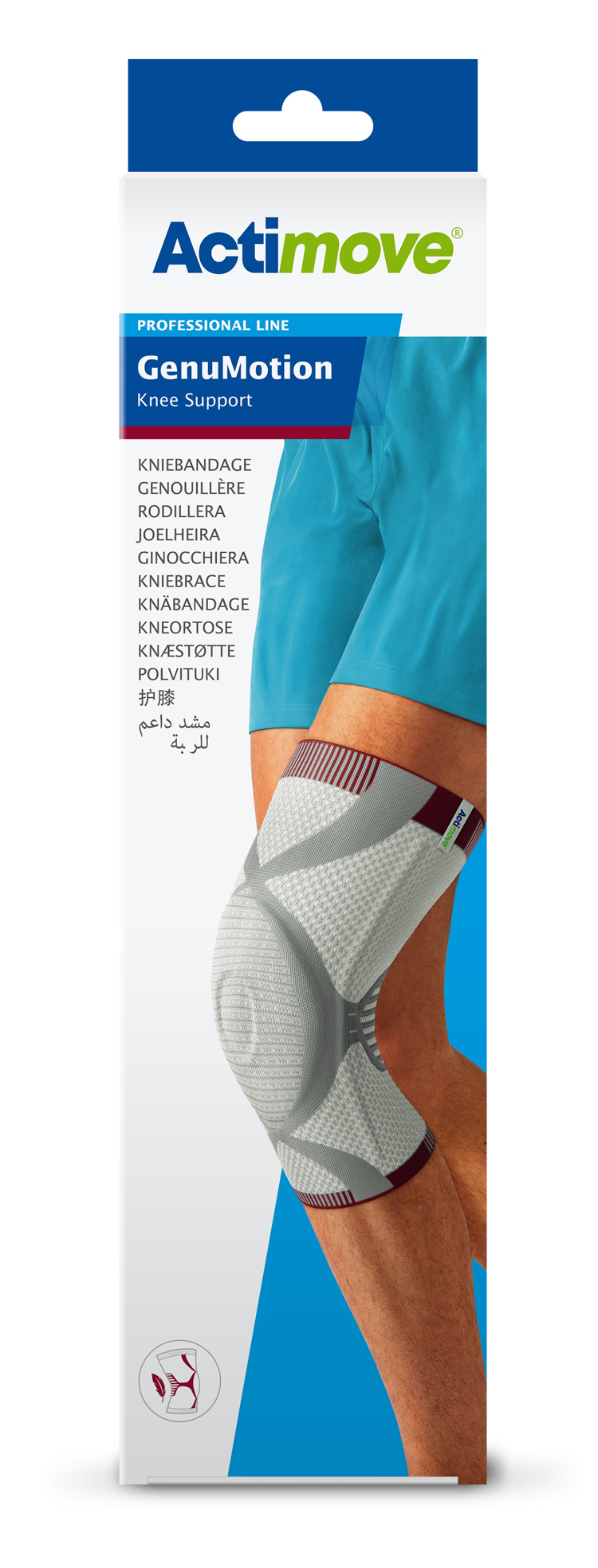 Actimove Genumotion Knee Support Charcoal Medium