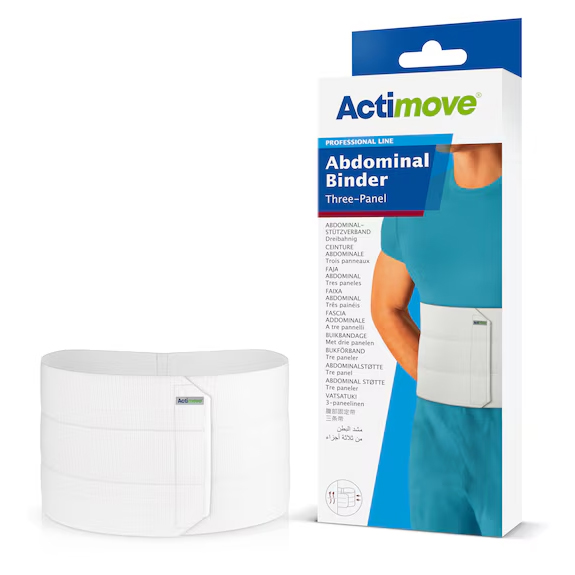 Actimove Abdominal Binder 3 Panel White Large