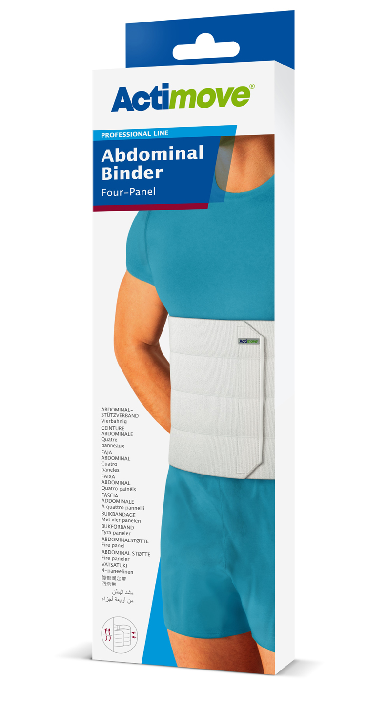 Actimove Abdominal Binder 4 Panel White Large