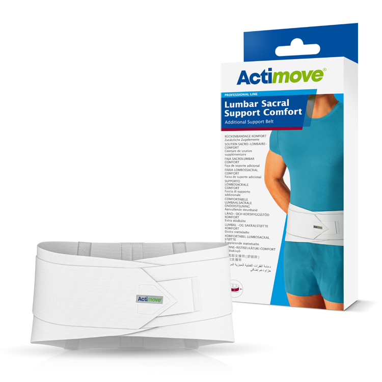 Actimove Lumbar Sacral Support Comfort W/Abdominal Belt 10 In White 3XL