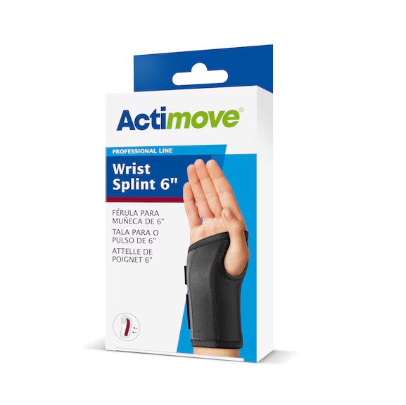 Actimove Wrist Splint 6 In Right Black XL