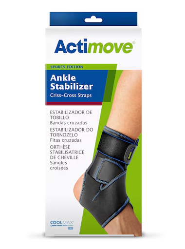Actimove Ankle Stabilizer Criss-Cross Straps Univ Black