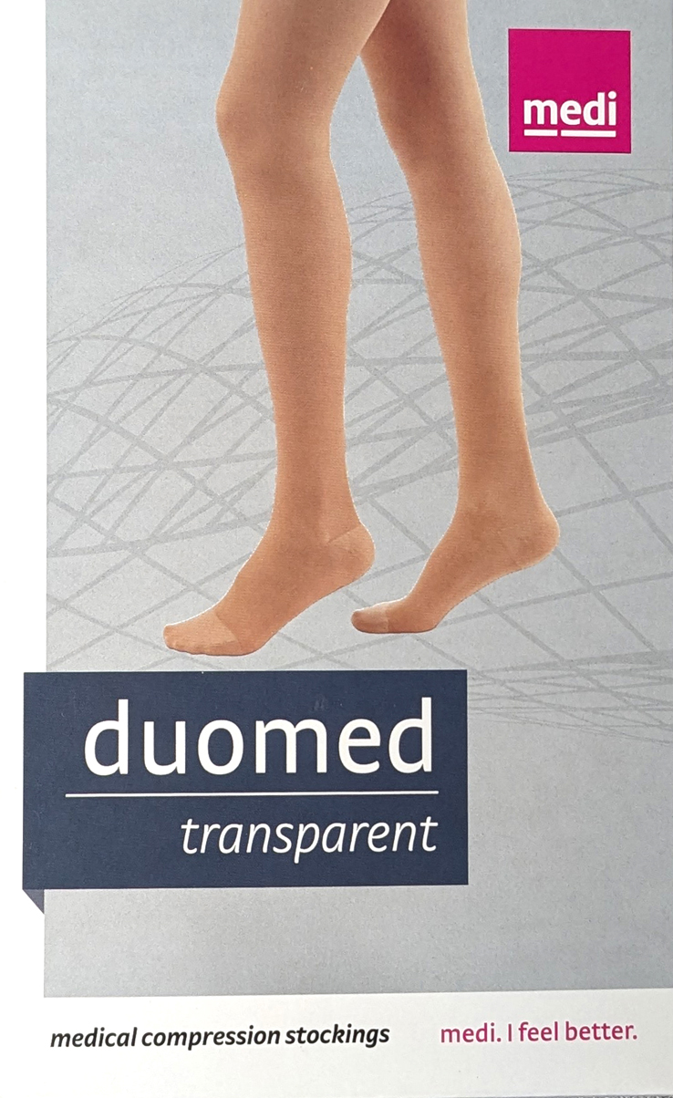 Medi Duomed Transparent Calf Closed Toe 20-30mmHg - Medium Black