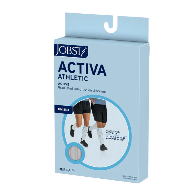 JOBST® Activa Athletic Knee High Closed Toe 8-15mmHg – X-Large White
