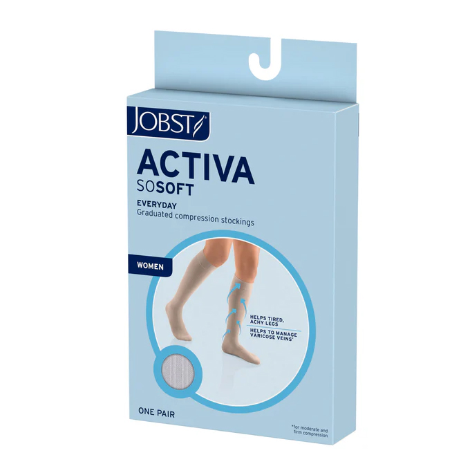 JOBST® Activa Women's soSoft Knee High 8-15mmHg - X-Large White