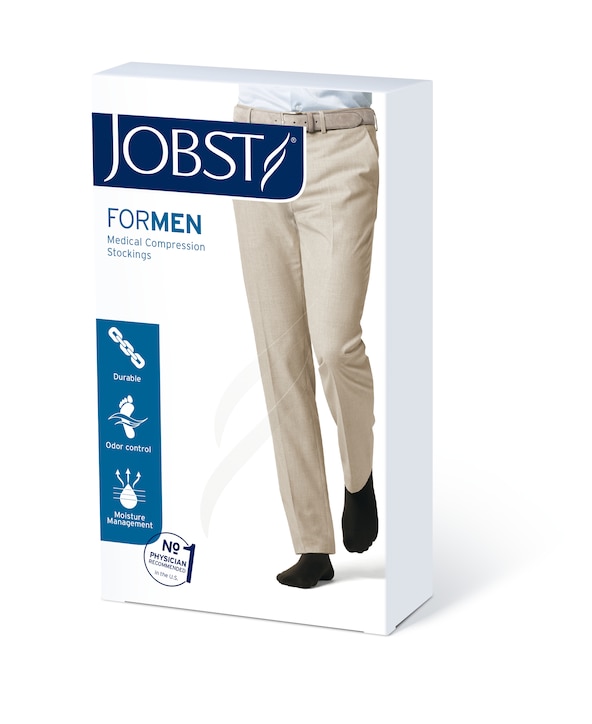 JOBST® Mens Classic Knee High Closed Toe 8-15mmHg – Small White