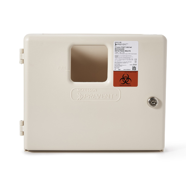 Sharps Locking Container Cabinet Wall Mount