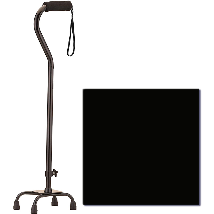 Nova Quad Cane With Small Base - Black